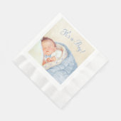 Jongens Vintage Baby Shower Servetten (Hoek)