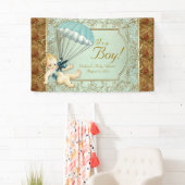 Jongens Vintage Baby Shower Spandoek (Insitu)
