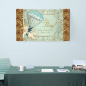 Jongens Vintage Baby Shower Spandoek (Beurs)