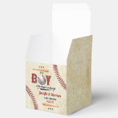 Jongens Vintage Honkbal Baby Shower Bedankdoosjes (Geopend)