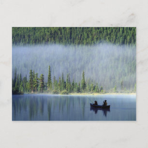 Jongens vissen op Waterfowl Lake, Banff National Briefkaart