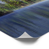 Jongens vissen vanuit kano met nevel poster (Hoek)