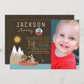 Jongens Visten verjaardagsfeestjes Kaart (Voorkant / Achterkant)