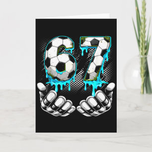 Jongens Voetbal 67 6 7 Zes Zeven Meme Grappig Gen  Kaart