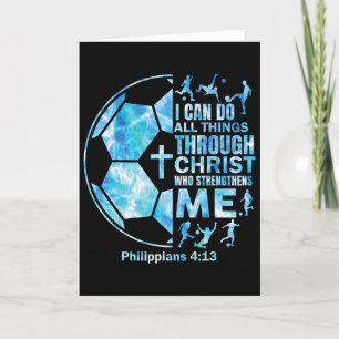 Jongens Voetbal Christelijk Shirt Ik Kan Alle Ding Kaart