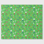 Jongens Voetbal Football Ballen Shirten en Laarzen Cadeaupapier (Vlak)