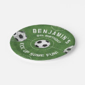 Jongens Voetbal Sport Verjaardag Papieren Bordje (Gekanteld)