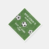 Jongens Voetbal Sport Verjaardag Servet (Hoek)