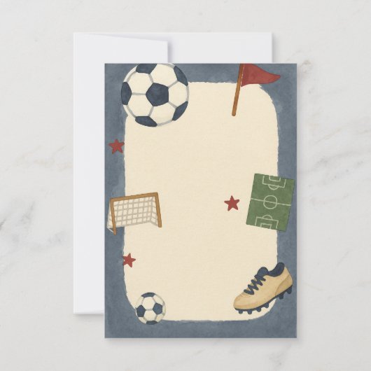 Jongens Voetbal Sport Verjaardagsfeest Kaart (Achterkant)