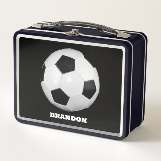 Jongens Voetbal Zwart Stijlvolle Custom Name Kinde (Voorkant)