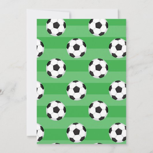 Jongens Voetbal Zwembad Party Verjaardag Uitnodigi Kaart (Achterkant)