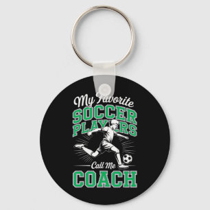 Jongens Voetbalcoach Mijn Favoriete Voetbalspelers Sleutelhanger