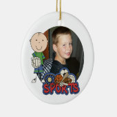 Jongens Volleybal Gepersonaliseerd Foto Ornament (Rechts)