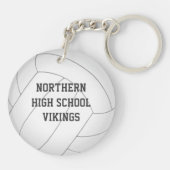 jongens volleybalspeler team naam duffle label sleutelhanger (Achterkant)