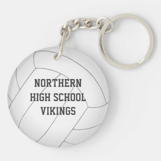 jongens volleybalspeler team naam duffle label sleutelhanger (Achterkant)