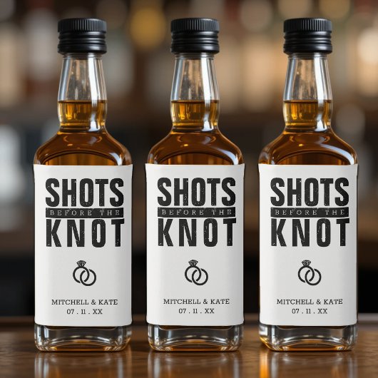 Jongens voor de Knoop Bachelorette Feest Likeurfles Etiket