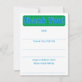 Jongens vullen het bouwblok bedankt notitiekaartje (Voorkant)