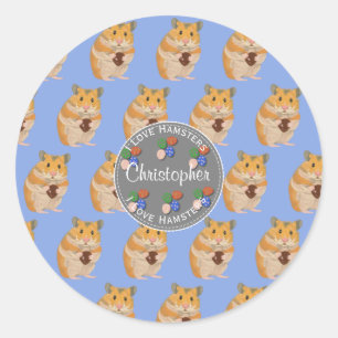 Jongens waar ik van hou, pastpatroon ronde sticker