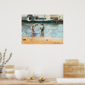 Jongens wadend, beroemd kunstwerk van Winslow Home Poster (Keuken)