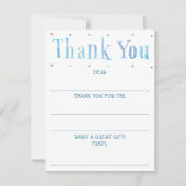 Jongens Watercolor Vul de lege bedankbrief C Notitiekaartje (Voorkant)