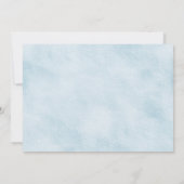 Jongens Waterverf Blauw Goud Baby shower Kaart (Achterkant)