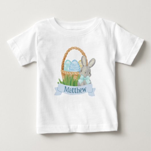 Jongens Waterverf Blauwe Paasmand (Voorkant)