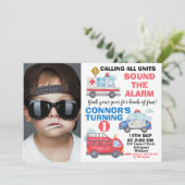 Jongens Waterverf Foto Vervoer 1e verjaardag Kaart (Staand voorkant)