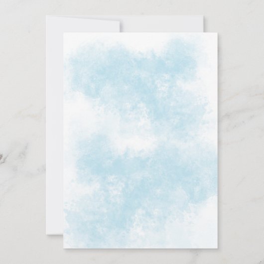 Jongens Waterverf Kinder Blauw 3e Verjaardag Kaart (Achterkant)