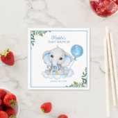 Jongens Waterverf Olifant Baby shower Servet (Insitu)