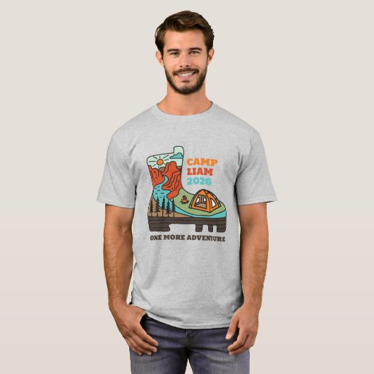 Jongens Weekend Bachelorfeest Camping T-shirt (Voorkant volledig)