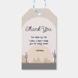 Jongens 'Westerne eerste Rodeo Gift Label Cadeaulabel