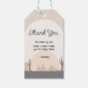 Jongens 'Westerne eerste Rodeo Gift Label Cadeaulabel