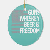 Jongens Whiskey Beer en Freedom Cool USA American Keramisch Ornament (Links)