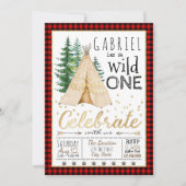 Jongens Wild One Tribal TeePee Eerste Verjaardagsf Kaart (Voorkant)