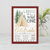 Jongens Wild One Tribal TeePee Eerste Verjaardagsf Kaart (Staand voorkant)