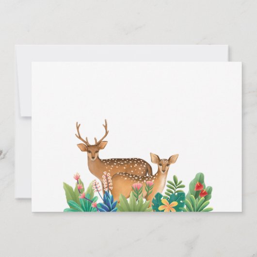 Jongens Wilde Eén Jungle Safari Dieren 1e Verjaard Kaart (Achterkant)