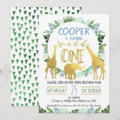 Jongens Wilde Eenhoevige Gouddieren Kaart (Voorkant / Achterkant)