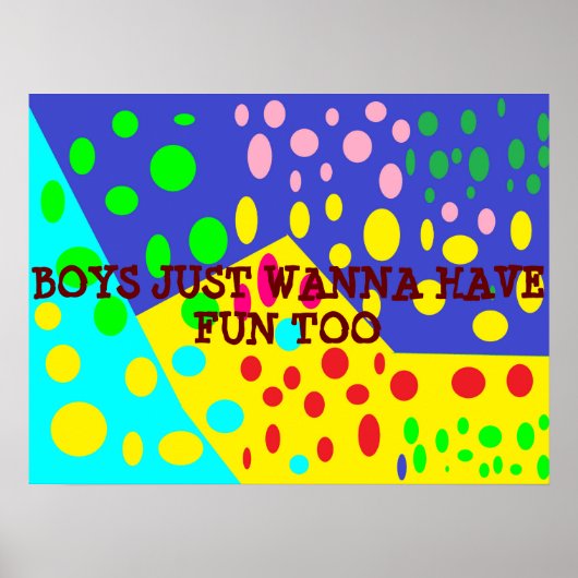 Jongens willen gewoon plezier hebben logo heldere  poster (Voorkant)