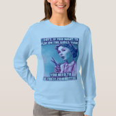 Jongens willen in het team van een meisje spelen.  t-shirt (Voorkant)