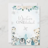 Jongens Winter Dieren Winter Nederland Verjaardag Kaart (Achterkant)