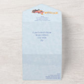 Jongen's Wooden Toys Blue Baby shower All In One Uitnodiging (Buitenkant)