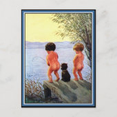 "Jongens worden jongens" Briefkaart (Voorkant)