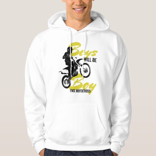 Jongens worden jongens FMX Motorcross hoodie (Voorkant)