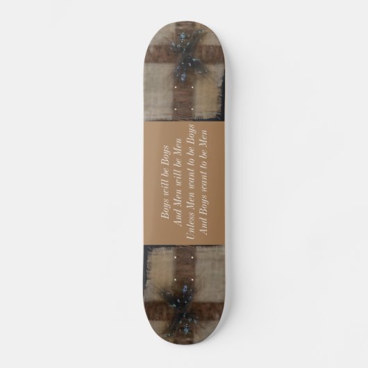 Jongens worden jongens persoonlijk skateboard (Voorkant)