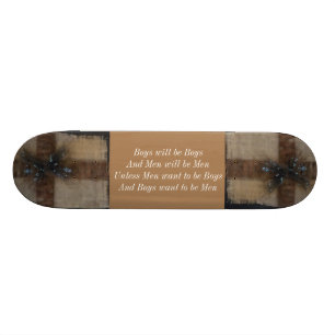 Jongens worden jongens persoonlijk skateboard