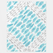 Jongens Zaal Modern Abstract Veer Patroon Fleece Deken (Voorkant)