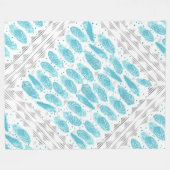 Jongens Zaal Modern Abstract Veer Patroon Fleece Deken (Voorkant (Horizontaal))