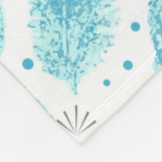 Jongens Zaal Modern Abstract Veer Patroon Fleece Deken (Hoek)