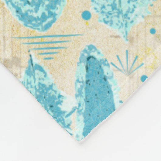 Jongens Zaal Modern Abstract Veer Patroon Fleece Deken (Hoek)