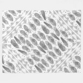 Jongens Zaal Modern Abstract Veer Patroon Fleece Deken (Voorkant (Horizontaal))